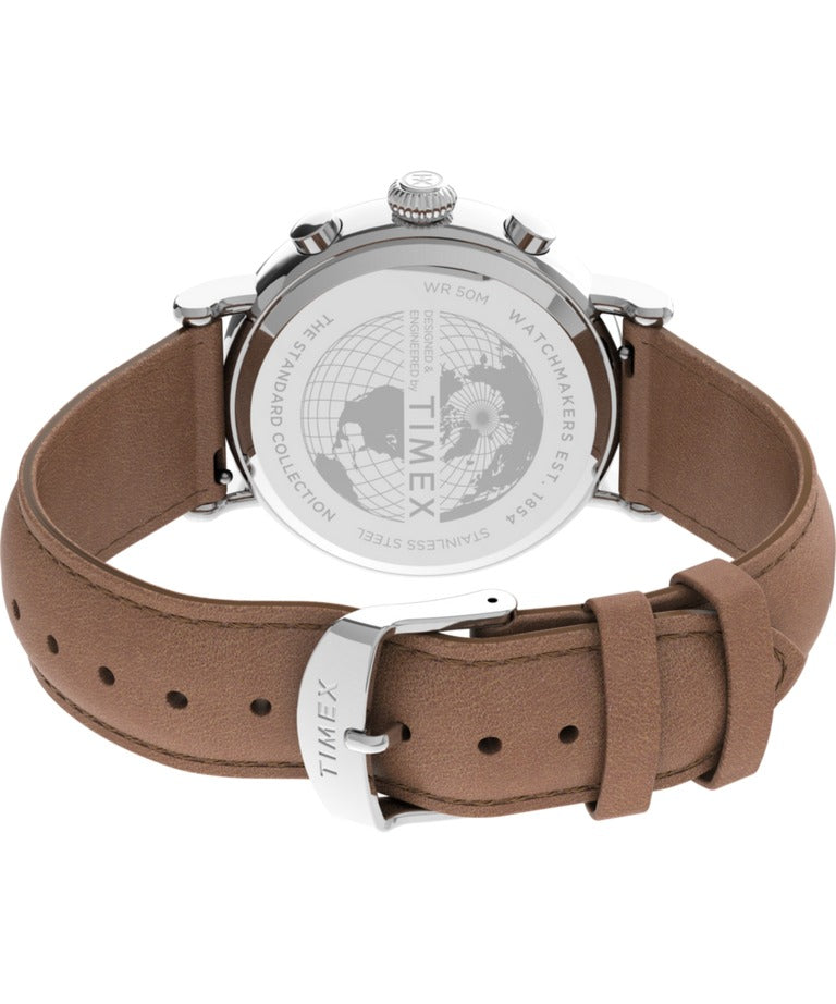 TW2V27500 Reloj Timex Standard Chronograph para hombre banda de piel 41 mm