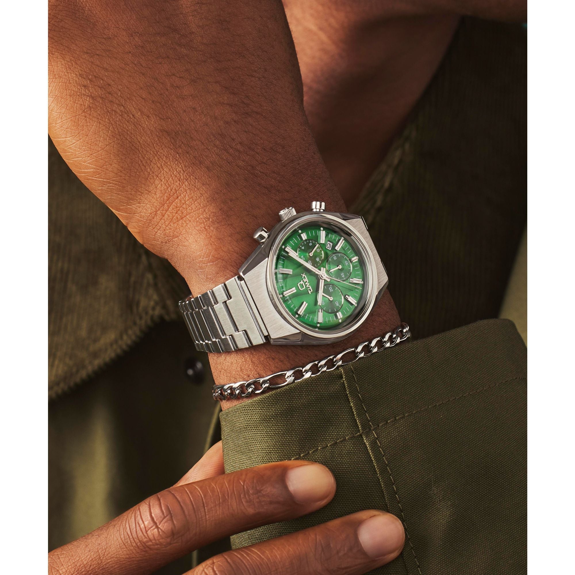 TW2W33600 Timex Q Falcon Eye de caballero banda de metal 40 mm