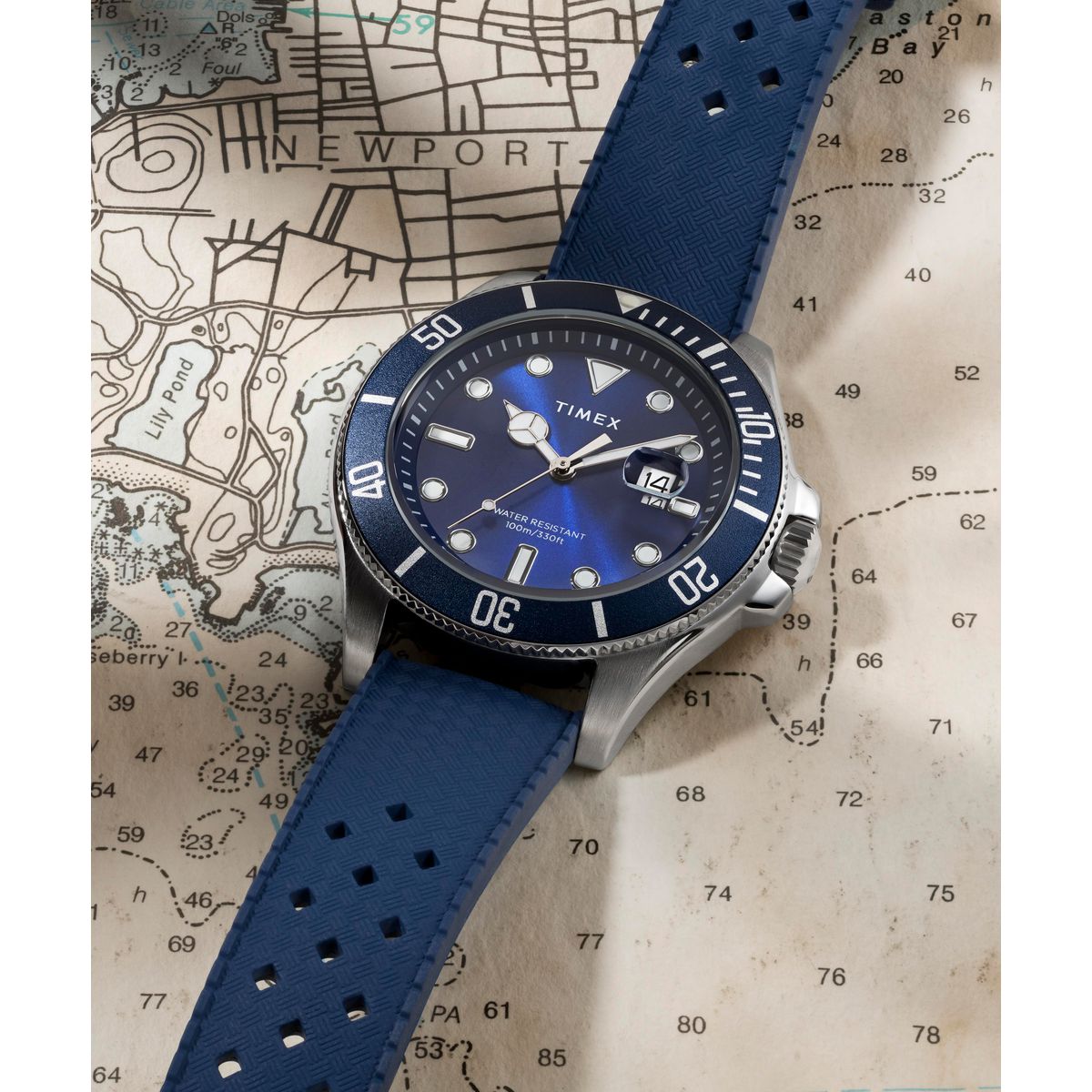 TW2Y05000 Harborside Trend de hombre correa de caucho