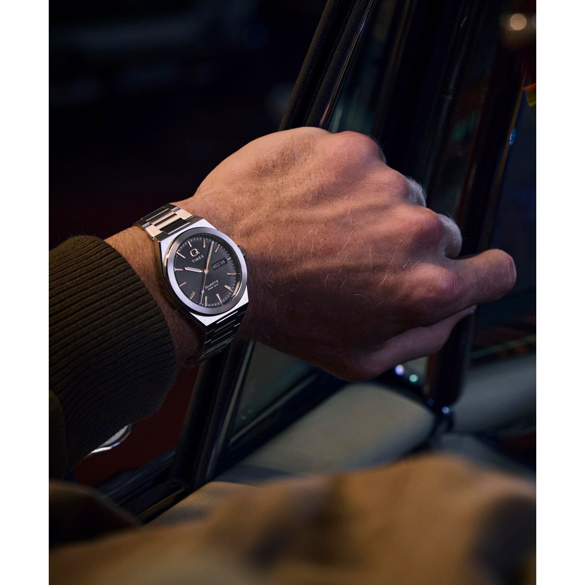 TW2Y25000 Timex Q de hombre correa de metal