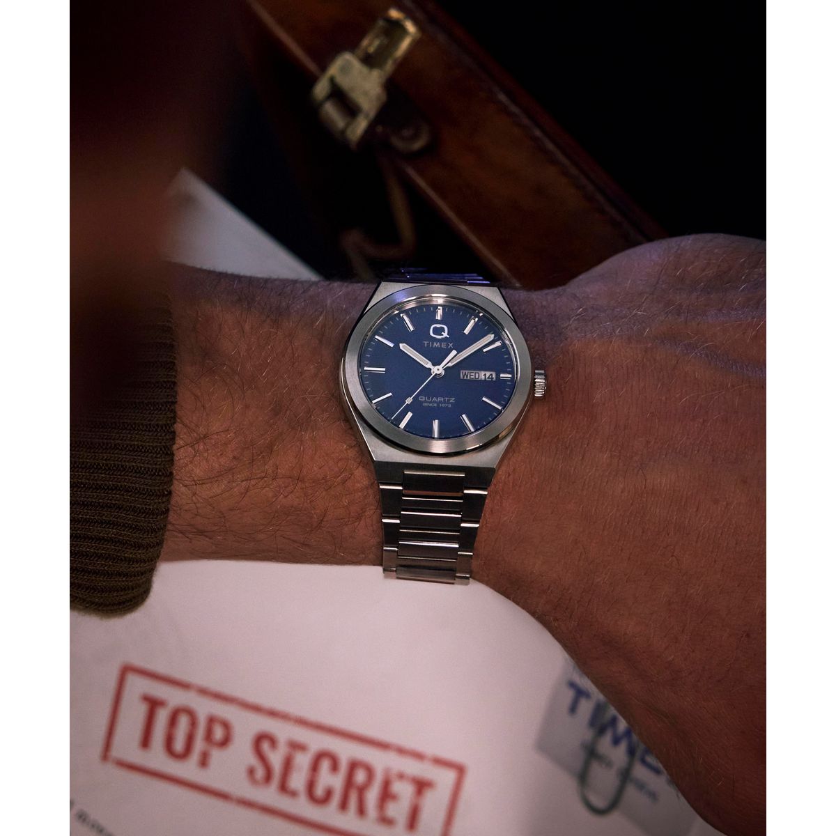 TW2Y25100 Timex Q Continental de hombre correa de metal