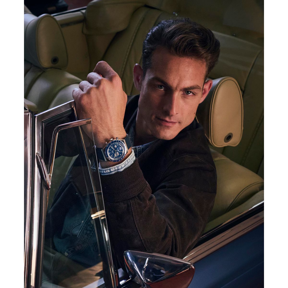 TW2Y36100 Timex Q de hombre correa de cuero