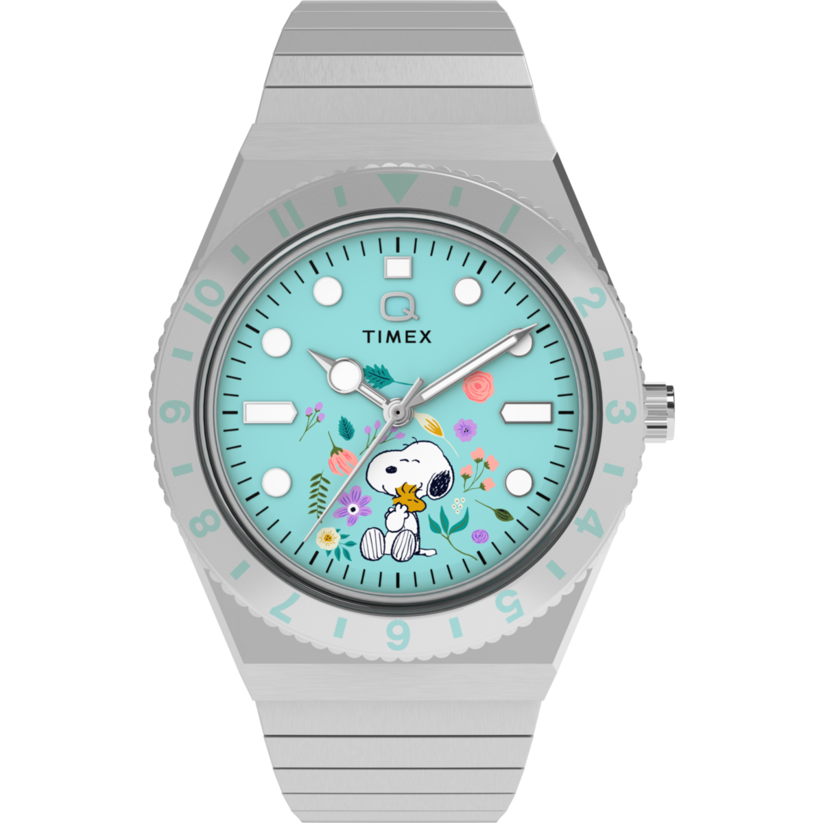 TW2Y52700 Reloj Timex Q Snoopy de dama banda de metal