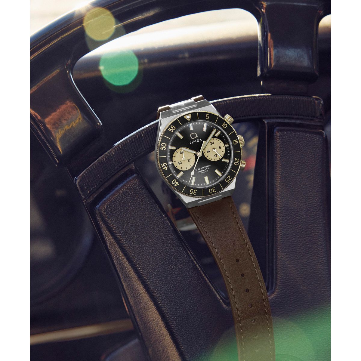 TW2Y56000 Timex Q Continental de hombre correa de piel