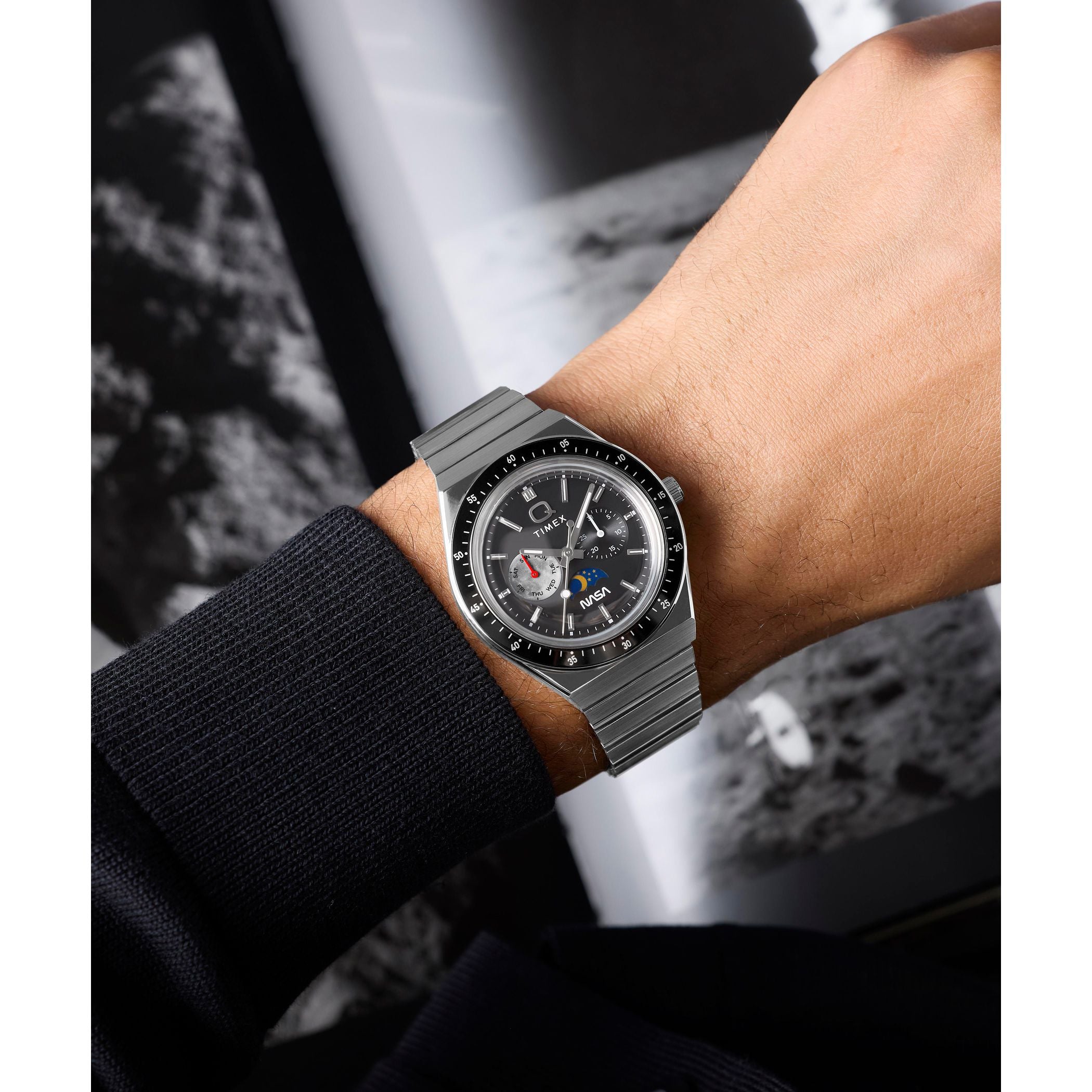 TW2Y56700 Timex Q NASA de hombre correa de metal