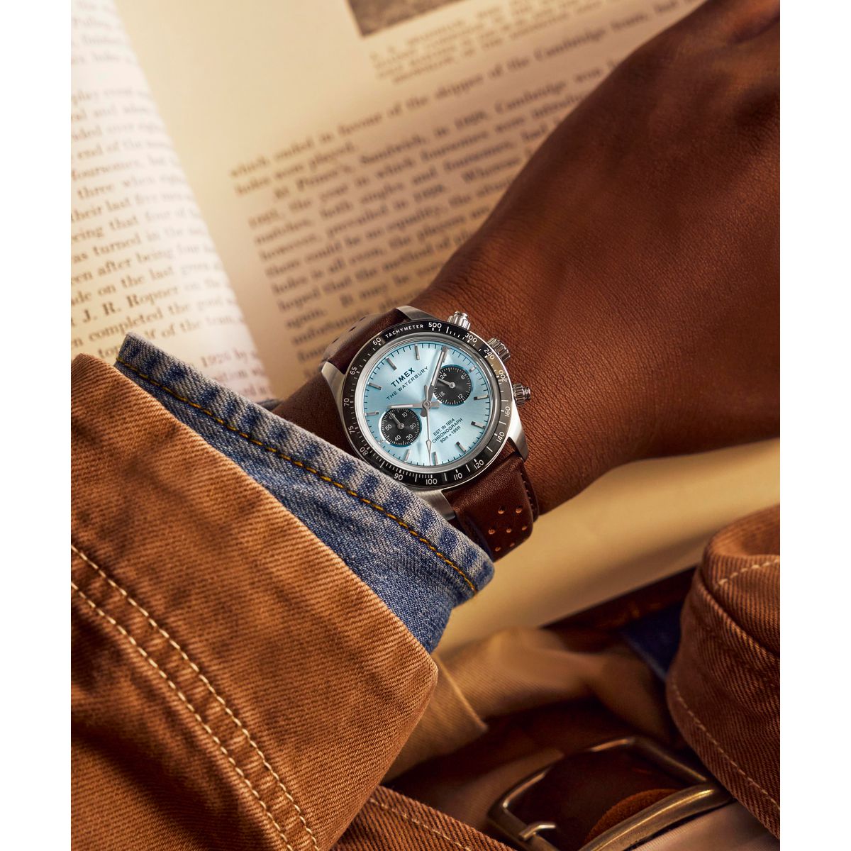 TW2Y70600 Waterbury Heritage de hombre correa de cuero