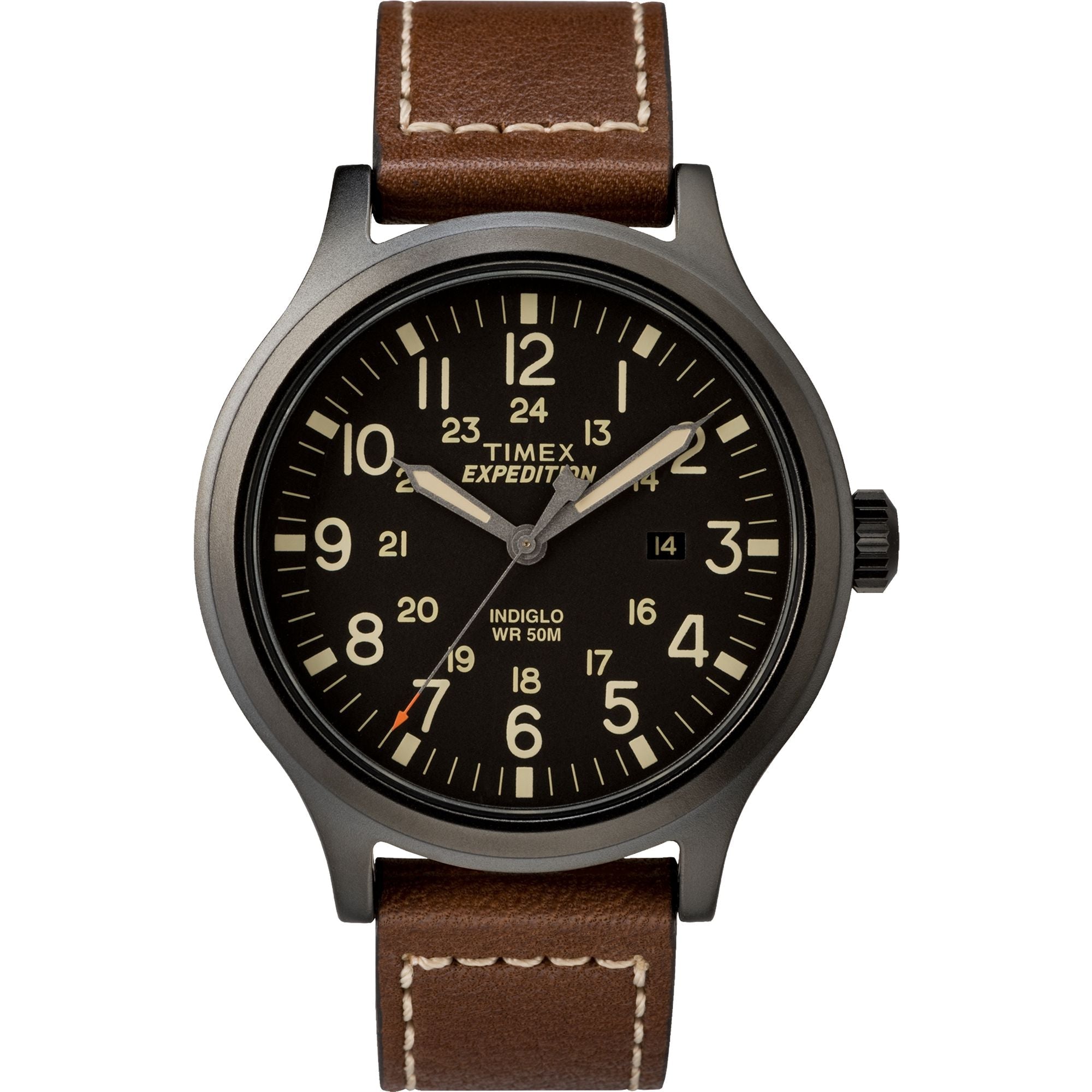 TW4B11300 Expedition Scout de hombre banda de piel 43mm