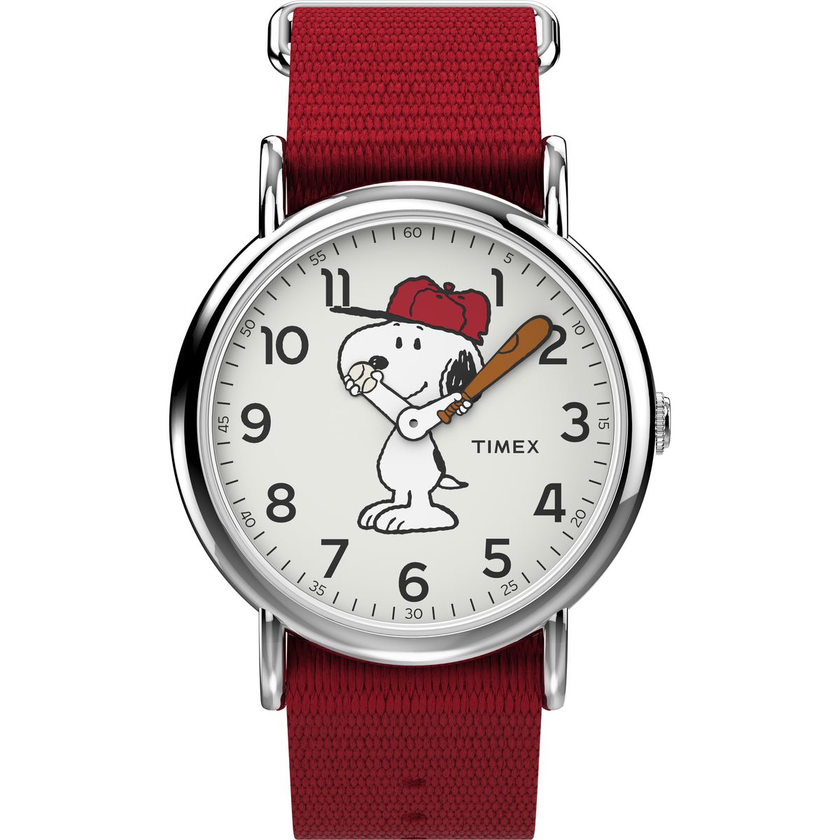 TW2R41400 Timex x Peanuts Snoopy reloj de hombre pulsera de tela 38 mm