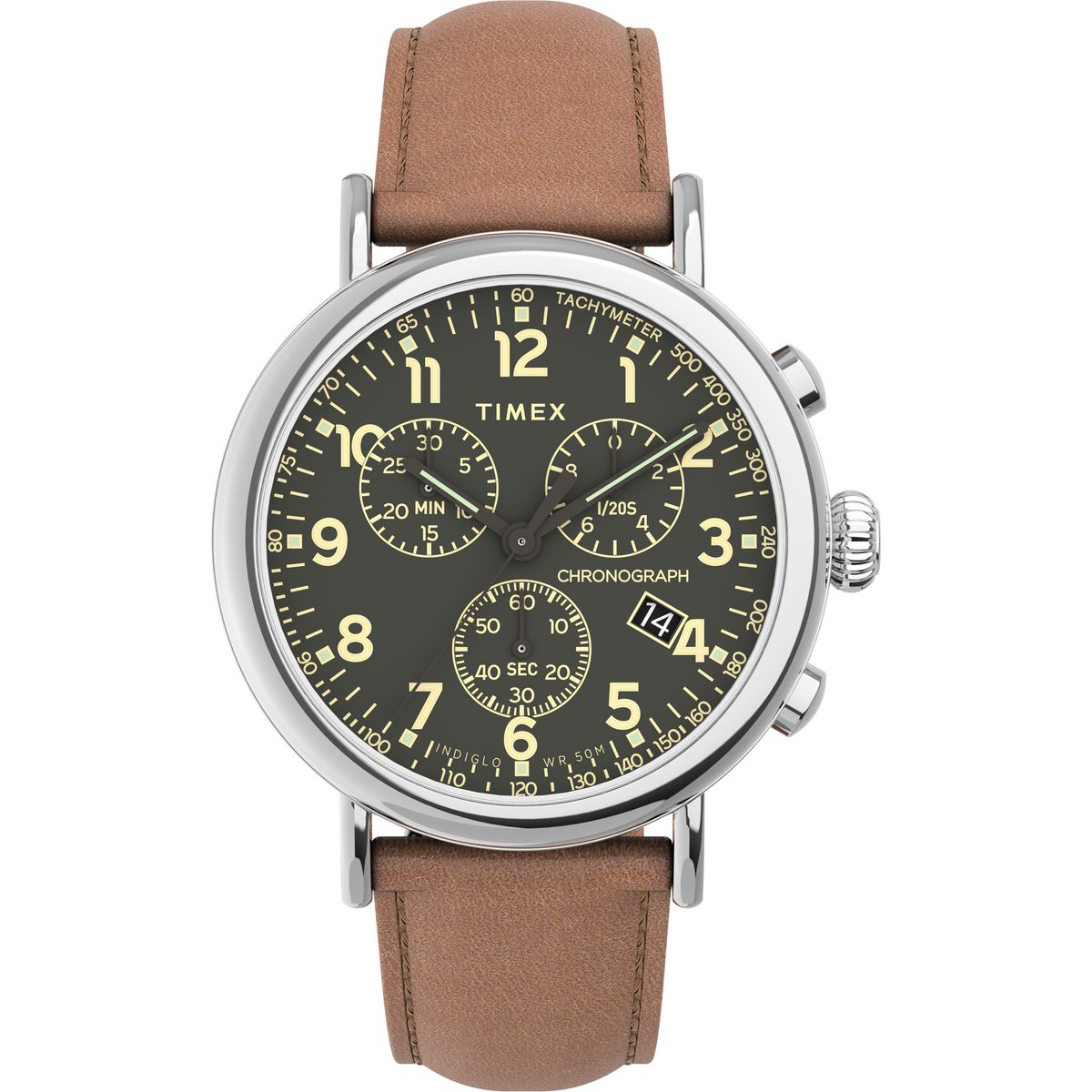 TW2V27500 Reloj Timex Standard Chronograph para hombre banda de piel 41 mm