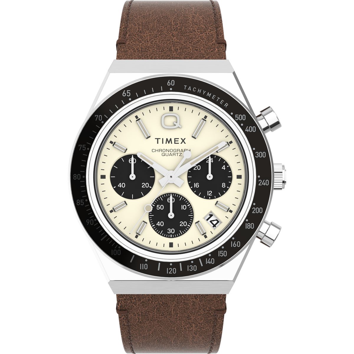 TW2V42800 Reloj Timex Q Chronograph de hombre correa de cuero