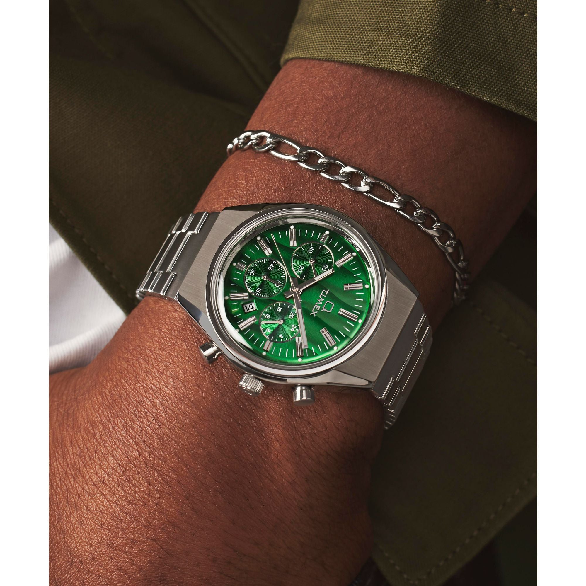 TW2W33600 Timex Q Falcon Eye de caballero banda de metal 40 mm