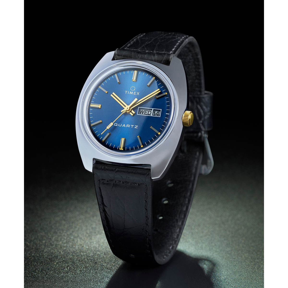 TW2W44800 Timex Q Day/Date de hombre correa de cuero
