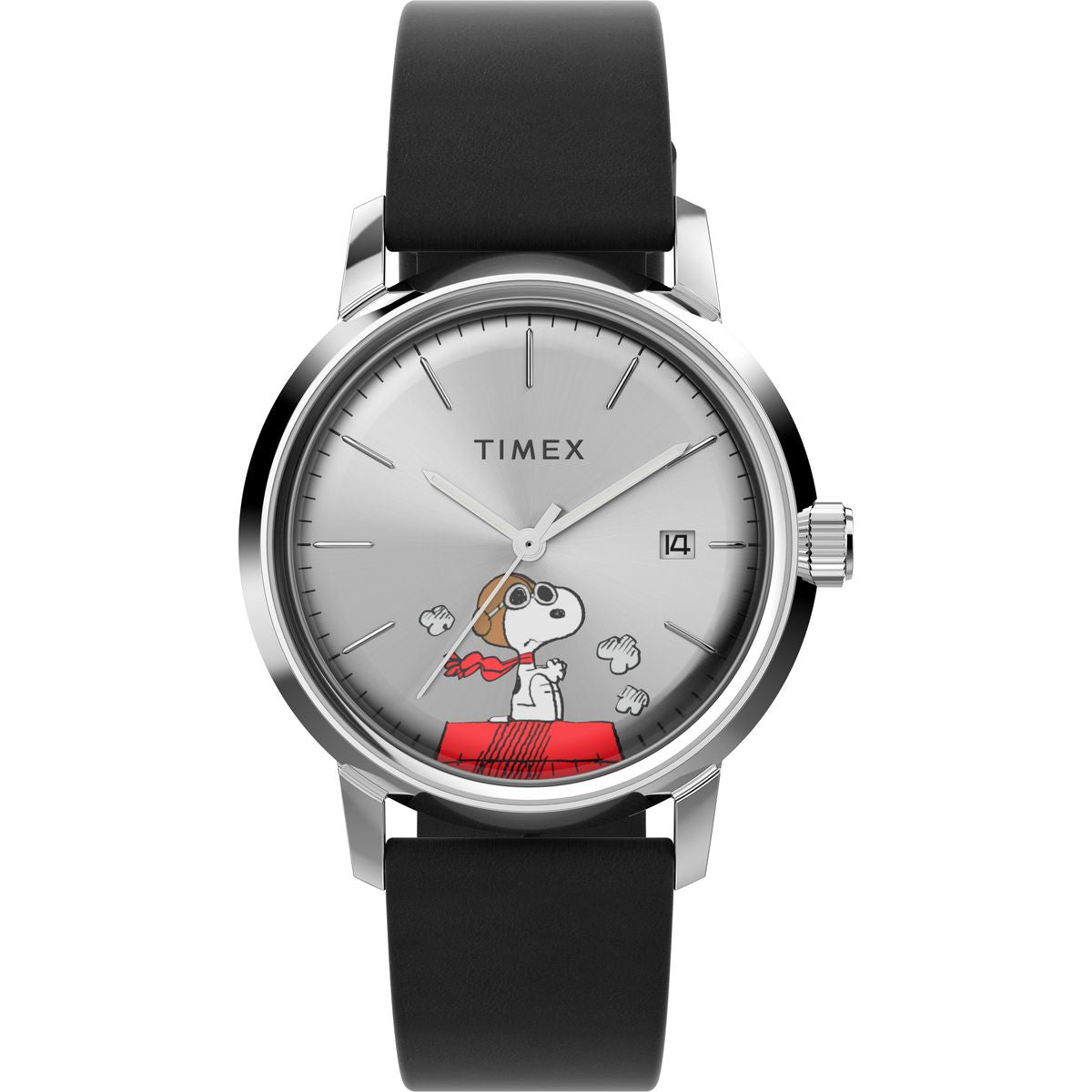 TW2W49600 Marlin Automatico Snoopy de hombre correa de cuero