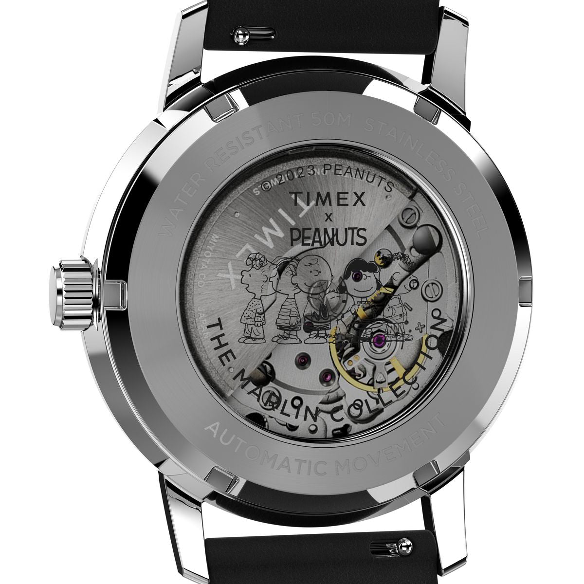 TW2W49600 Marlin Automatico Snoopy de hombre correa de cuero