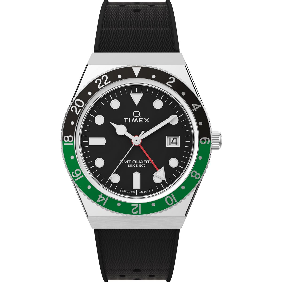 TW2W57500 Timex Q GMT de hombre correa de resina