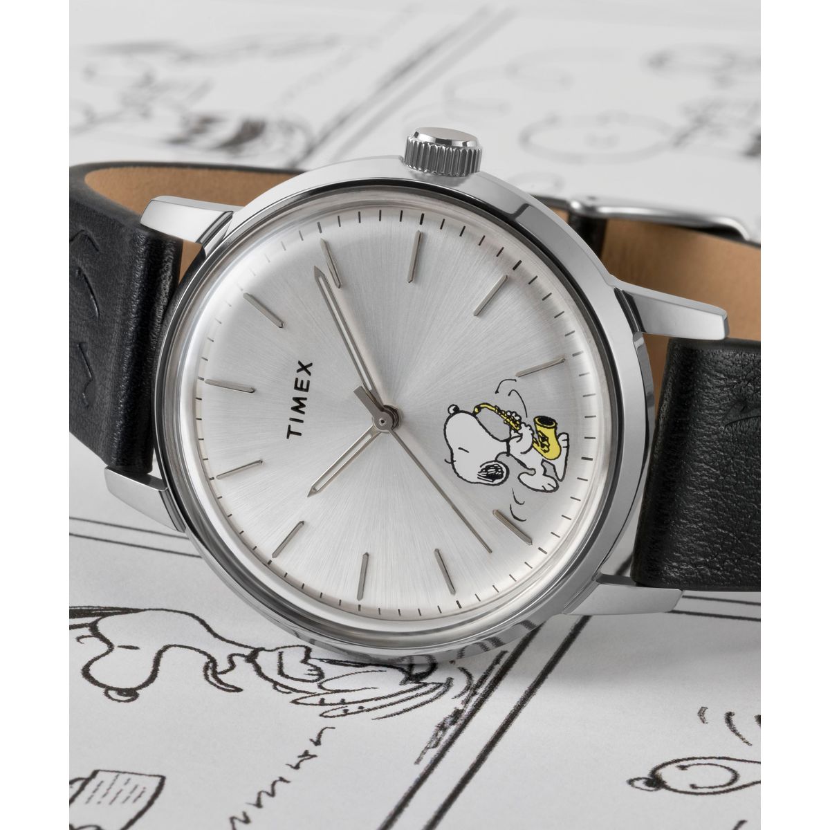 TW2W68800 Marlin Snoopy Peanuts de hombre correa de cuero