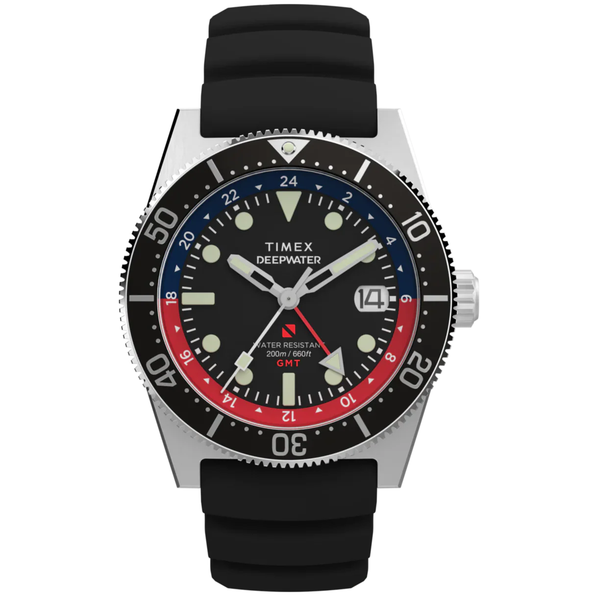 TW2W75000 Deepwater de hombre pulsera de caucho