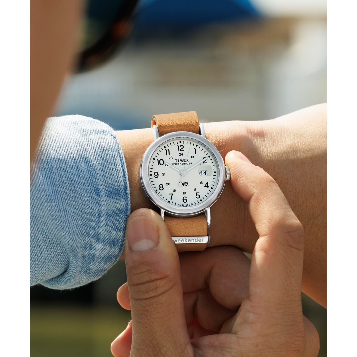 TW2W86500 Weekender de dama correa de piel