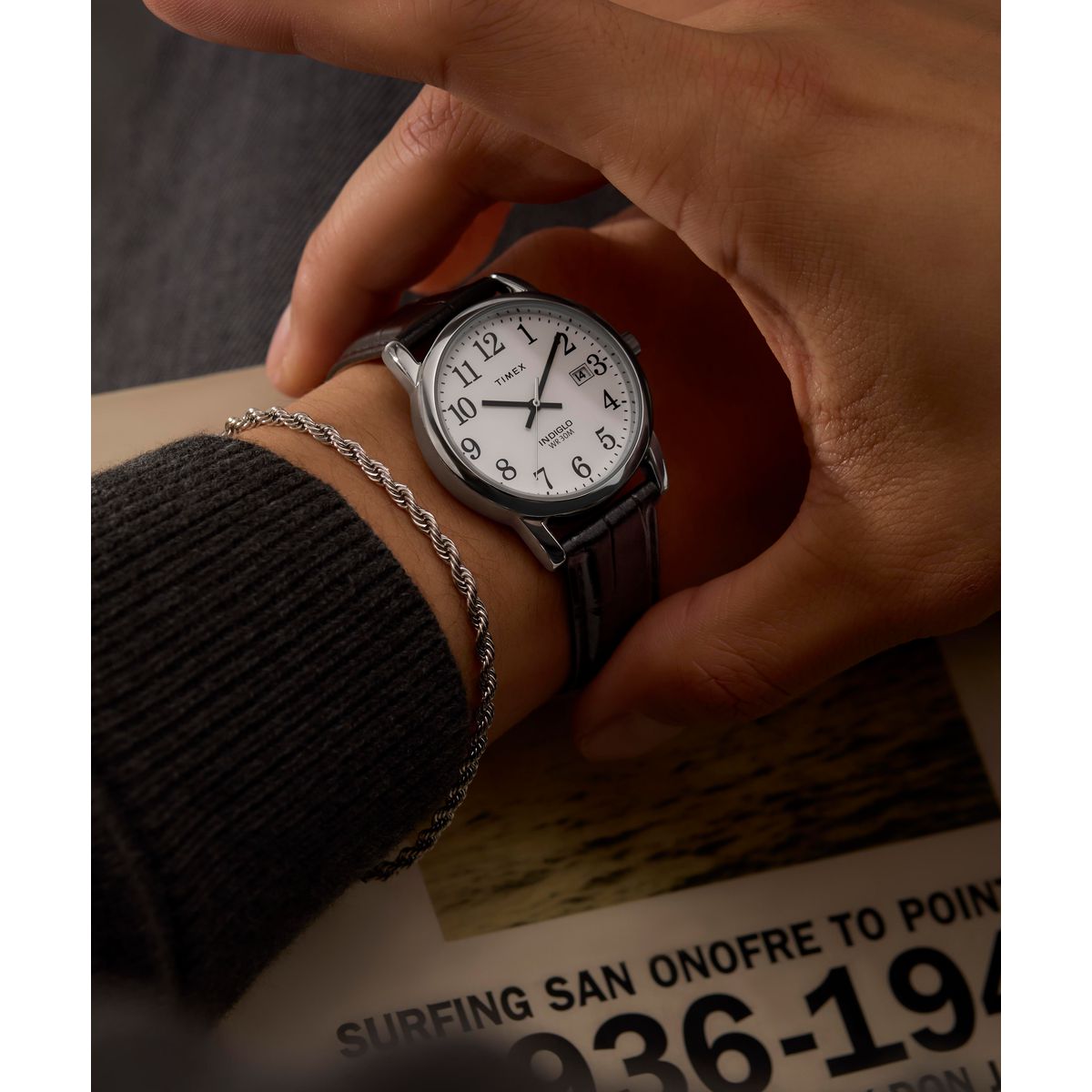 TW2W95400 Easy Reader de hombre correa de cuero