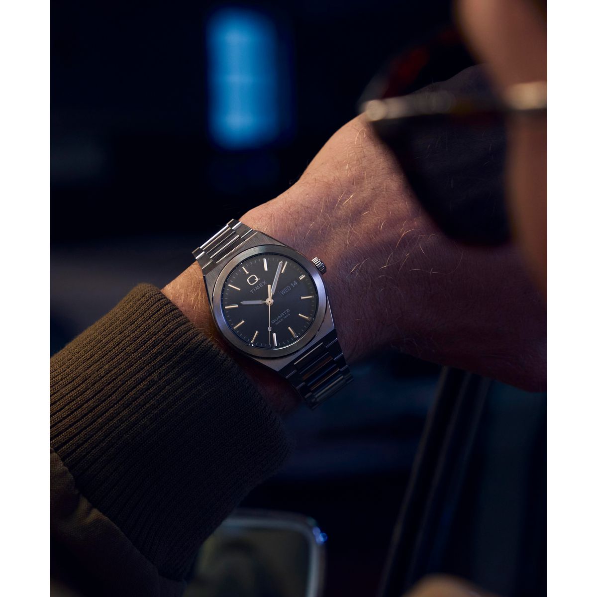 TW2Y25000 Timex Q de hombre correa de metal