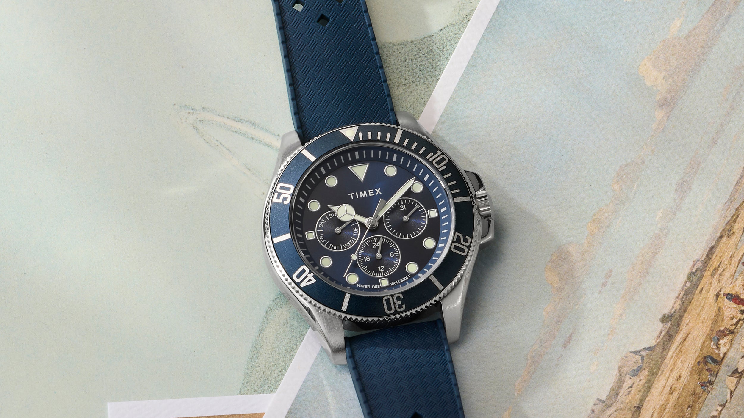TW2Y33400 Harborside Coast de hombre pulsera de caucho