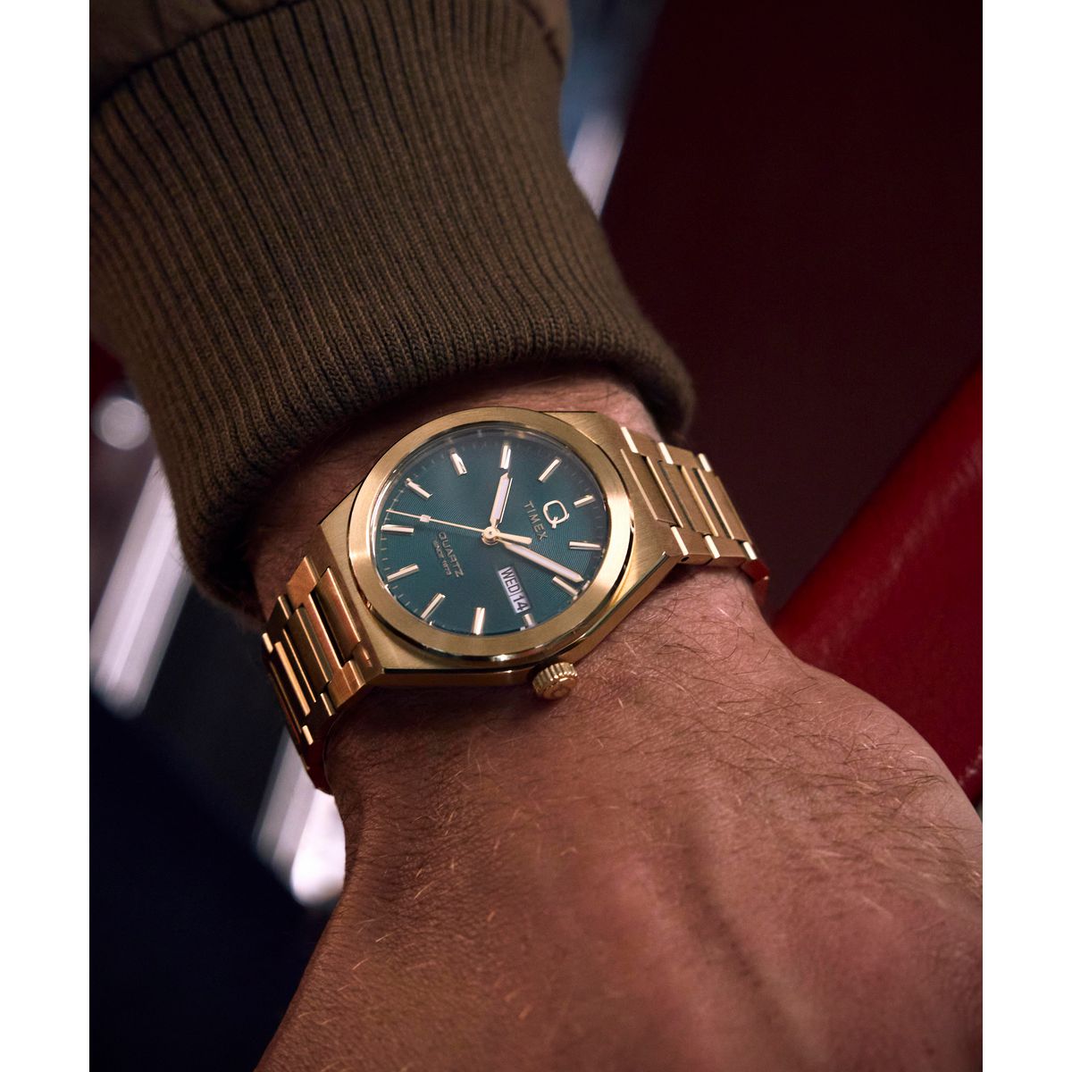 TW2Y35100 Timex Q de hombre correa de metal