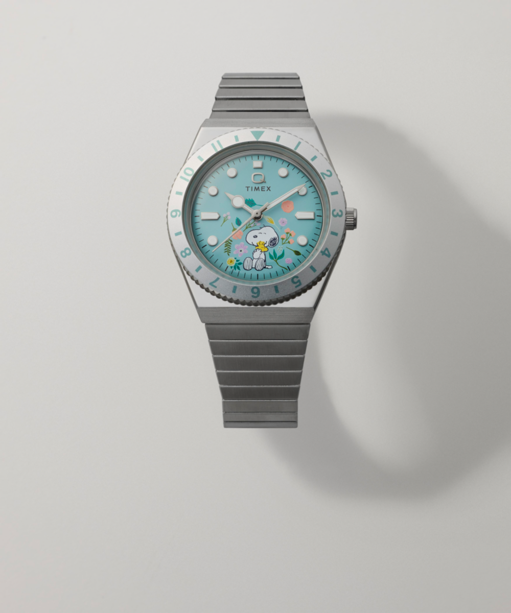 TW2Y52700 Timex Q Snoopy Peanuts de dama banda de metal