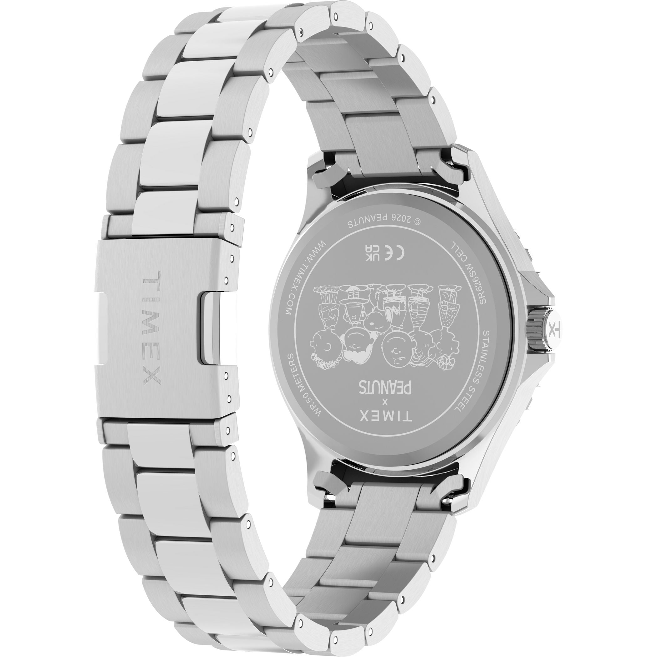 TW2Y53900 Snoopy Peanuts Soccer de hombre correa de metal