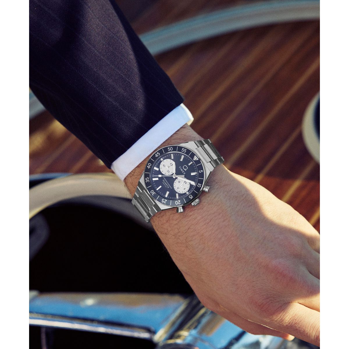 TW2Y55900 Timex Q  Continental de hombre correa de metal