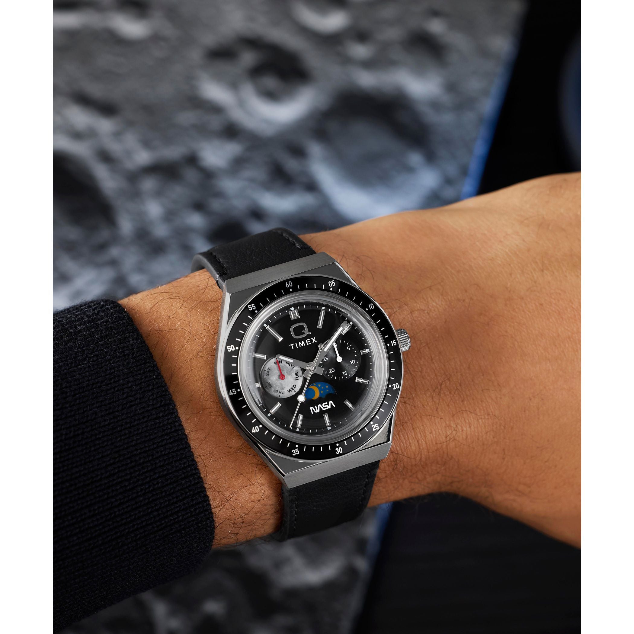 TW2Y56800 Timex Q NASA de hombre correa de piel