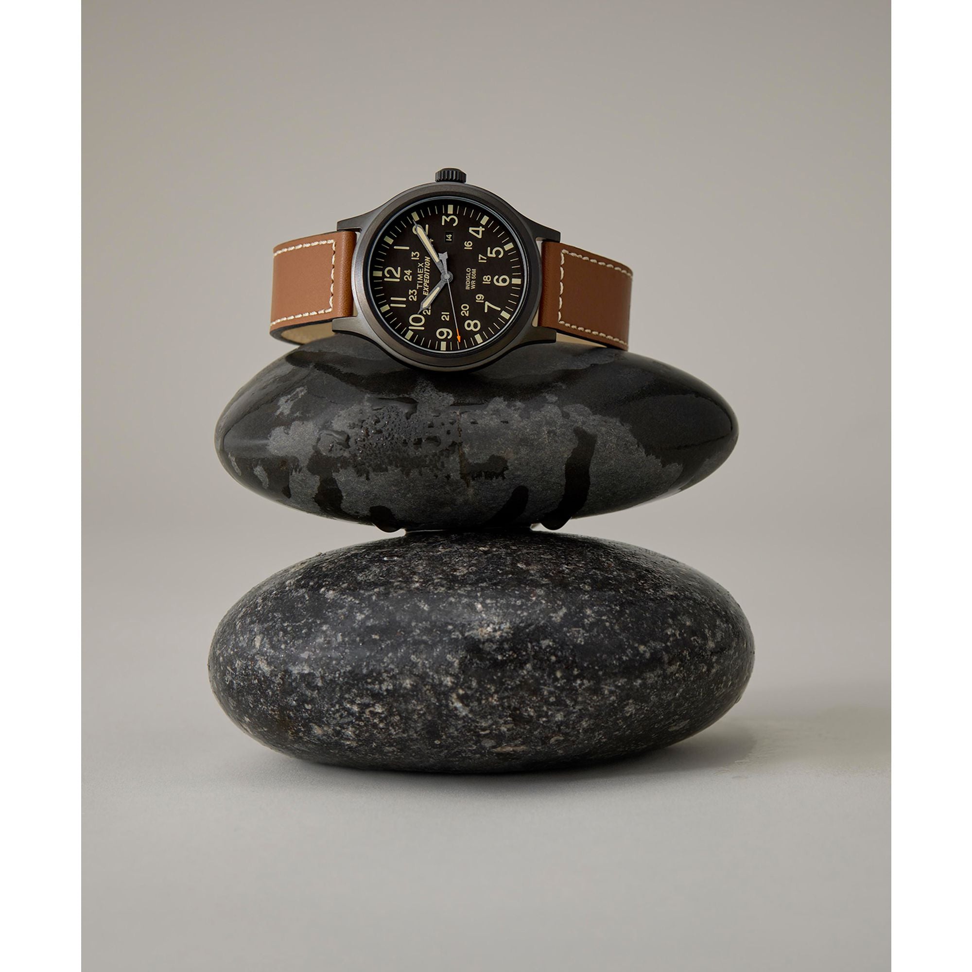 TW4B11300 Expedition Scout de hombre banda de piel 43mm